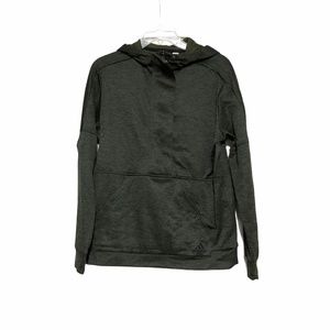 Adidas Pullover Hoodie w/Zip & Snap Green Sz MD
